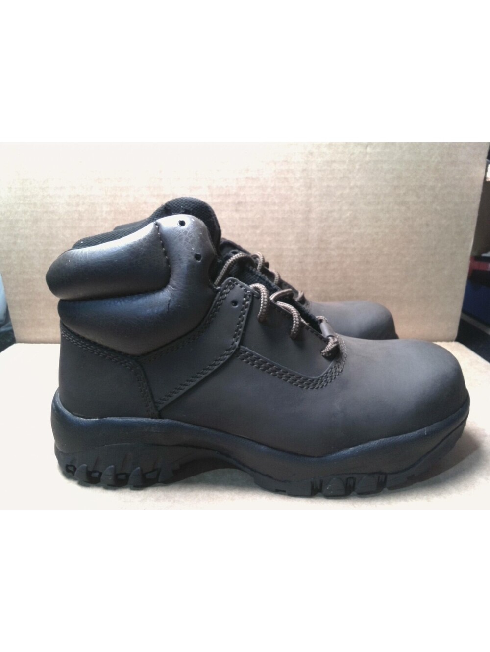 Worx Men's Size 8.5, Safety Toe Chukka, Copper STK 6514, Brown, Slip Resistant